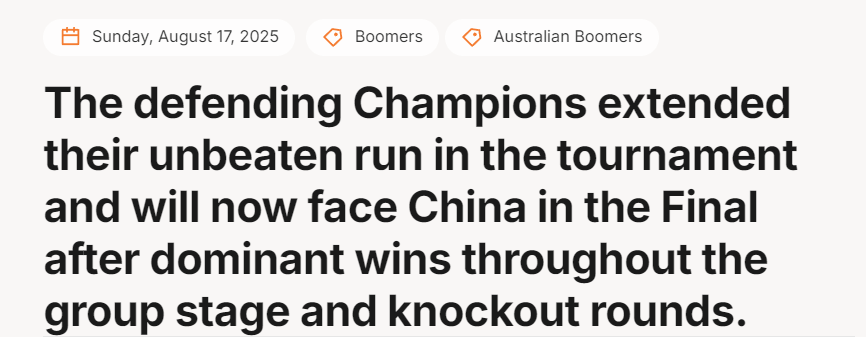 悉尼国王, Fg
